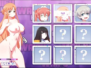 Waifu Hub [Hentai parody game PornPlay ] Ep.5 Asuna Porn Couch toss - she loves to bounder primarily her go steady with while doing anal sex